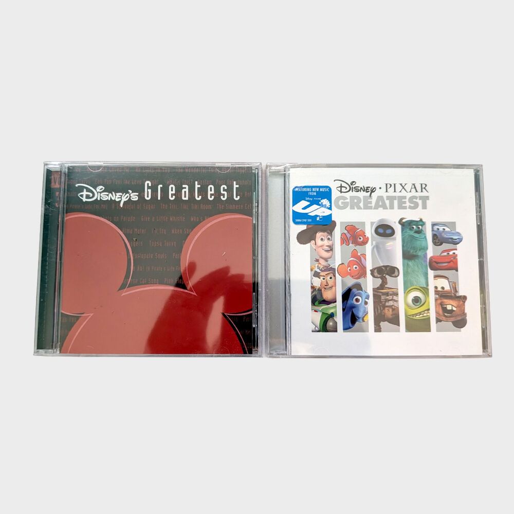 Disney Greatest Vol 3 + Disney Pixar Greatest CD Lot Toy Story Nemo WALL-E Cars